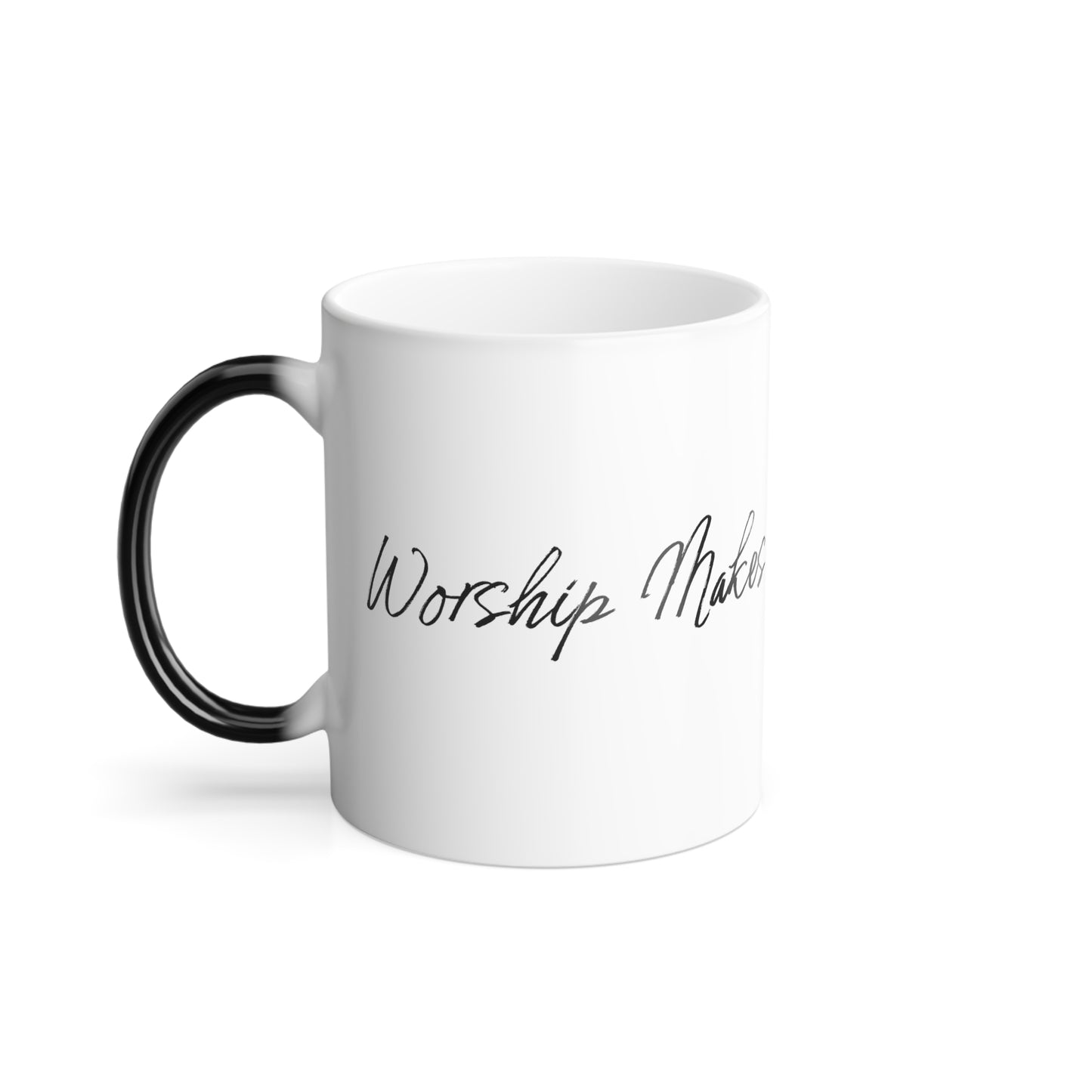 "Worship Makes Your Worries Fade" Color Changing Mug, 11oz