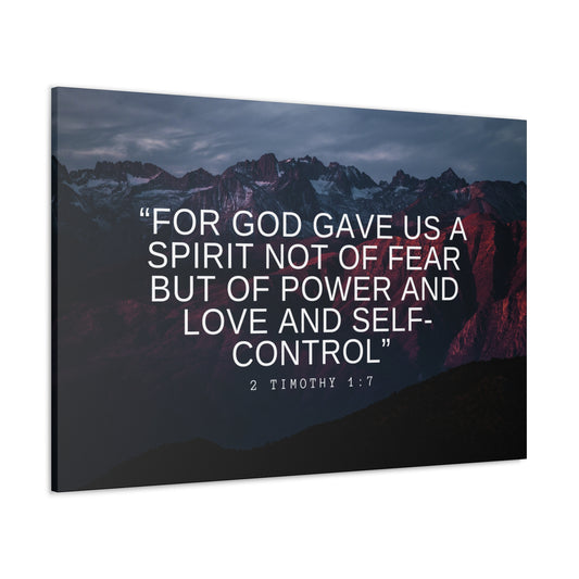 Spirit of Power, Love, and Self-Contol Canvas