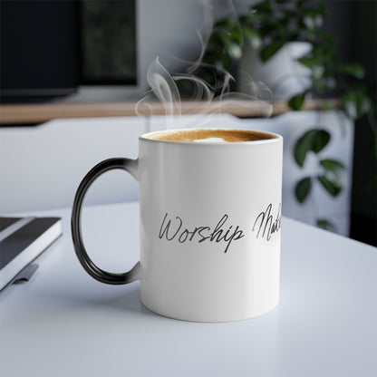 "Worship Makes Your Worries Fade" Color Changing Mug, 11oz