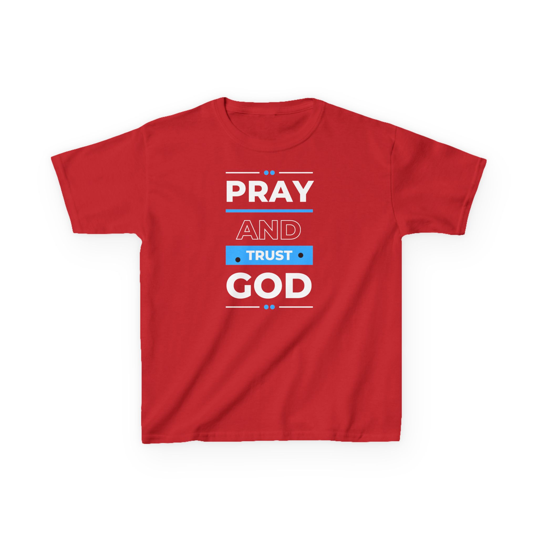 Pray and Trust God Kids Tee Kids Christian Apparel & Accessories Pray and Trust God Kids Tee - Image 33