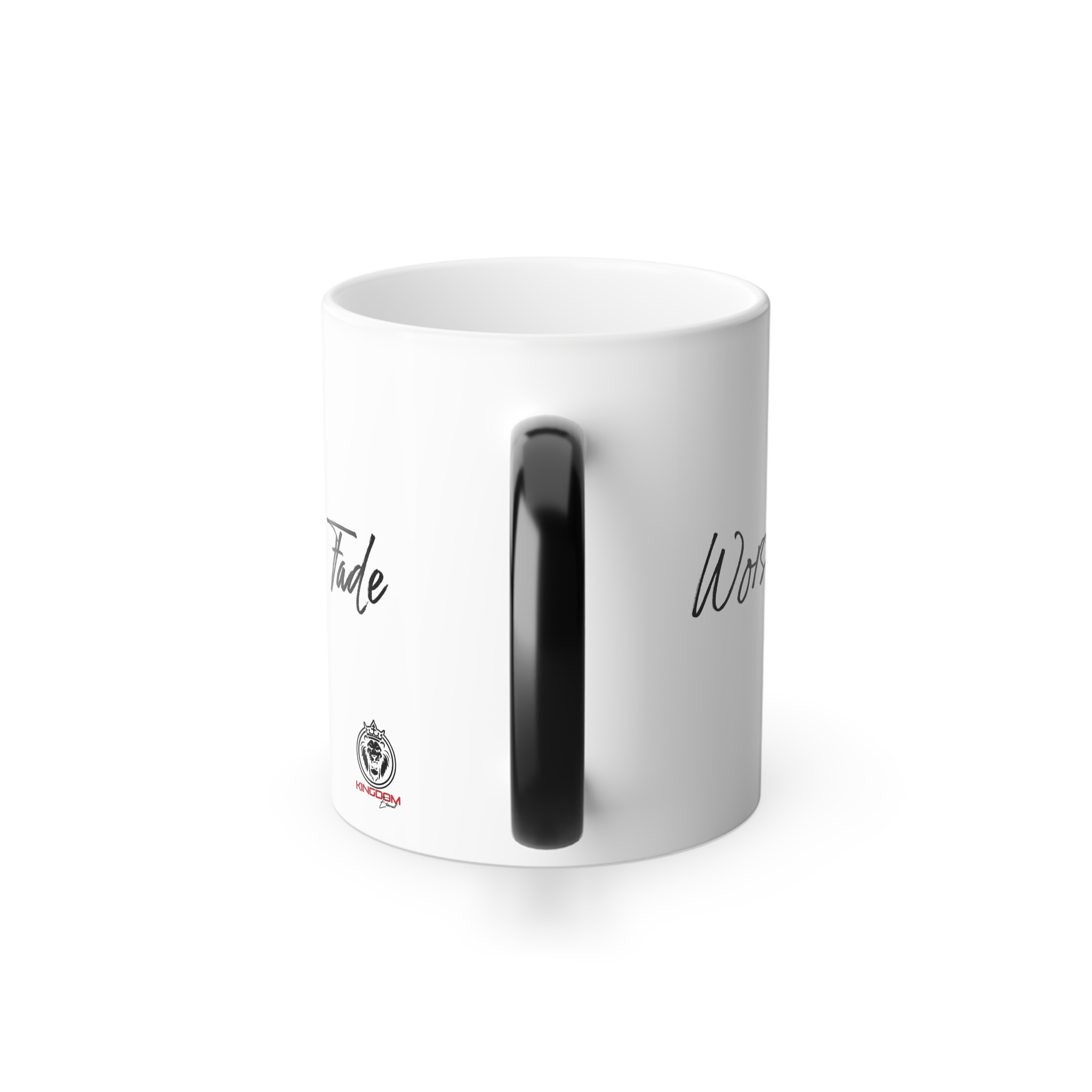 “Worship Makes Your Worries Fade” Color Changing Mug, 11oz Drinkwear Christian Apparel & Accessories "Worship Makes Your Worries Fade" Color Changing Mug, 11oz - Image 2