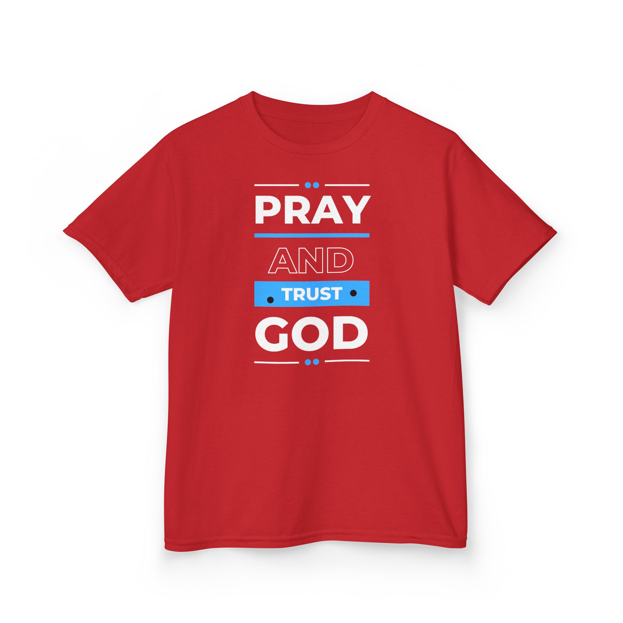 Pray and Trust God Kids Tee Kids Christian Apparel & Accessories Pray and Trust God Kids Tee - Image 35