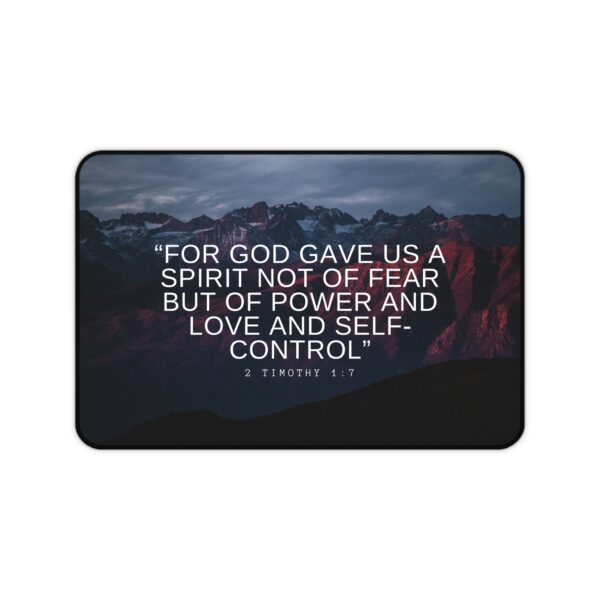 Power, Love, and Self Control Desk Mat Electronics Christian Apparel & Accessories