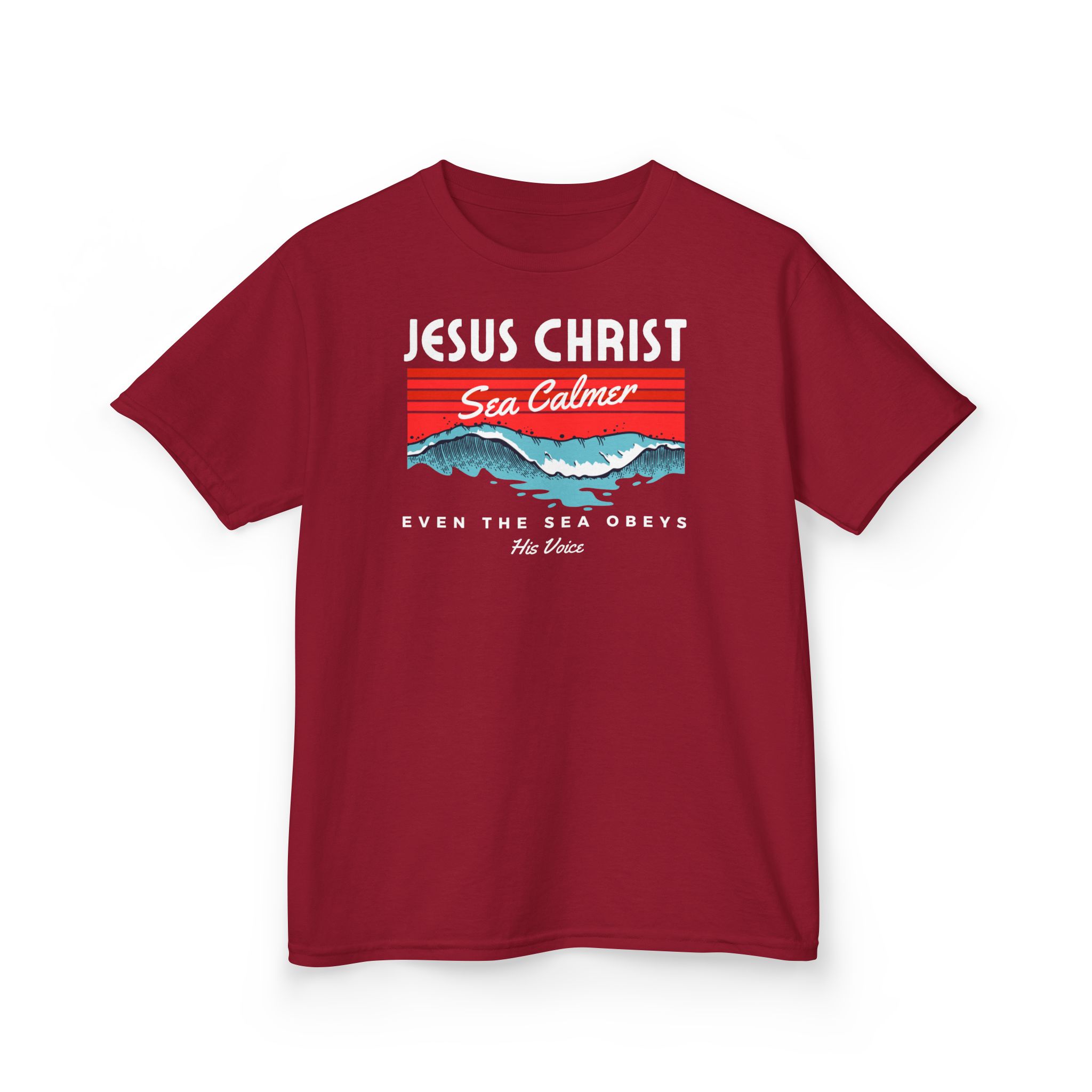 Jesus Christ Sea Calmer Kids Tee Kids Christian Apparel & Accessories Jesus Christ Sea Calmer Kids Tee - Image 39