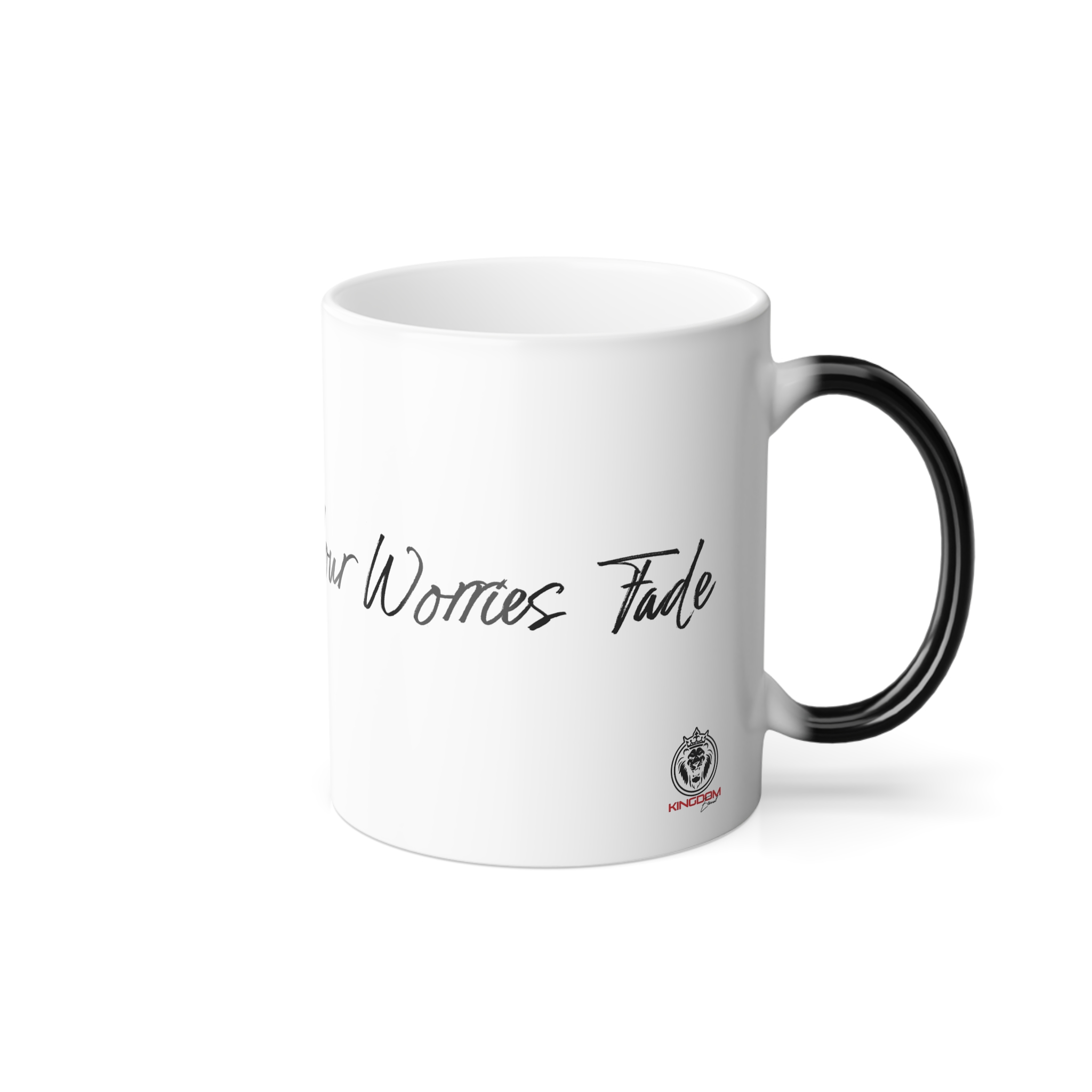 “Worship Makes Your Worries Fade” Color Changing Mug, 11oz Drinkwear Christian Apparel & Accessories "Worship Makes Your Worries Fade" Color Changing Mug, 11oz - Image 4