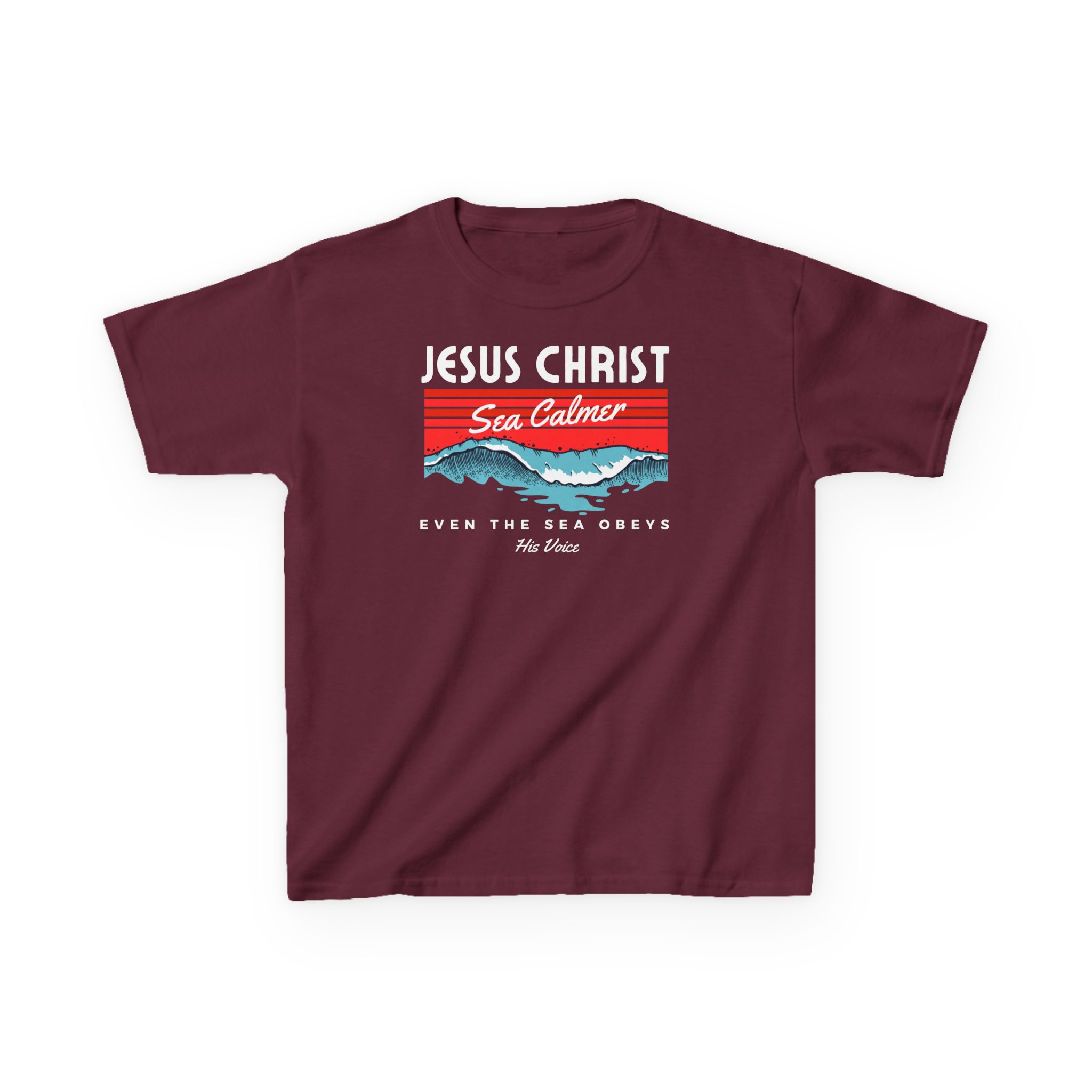 Jesus Christ Sea Calmer Kids Tee Kids Christian Apparel & Accessories Jesus Christ Sea Calmer Kids Tee - Image 17