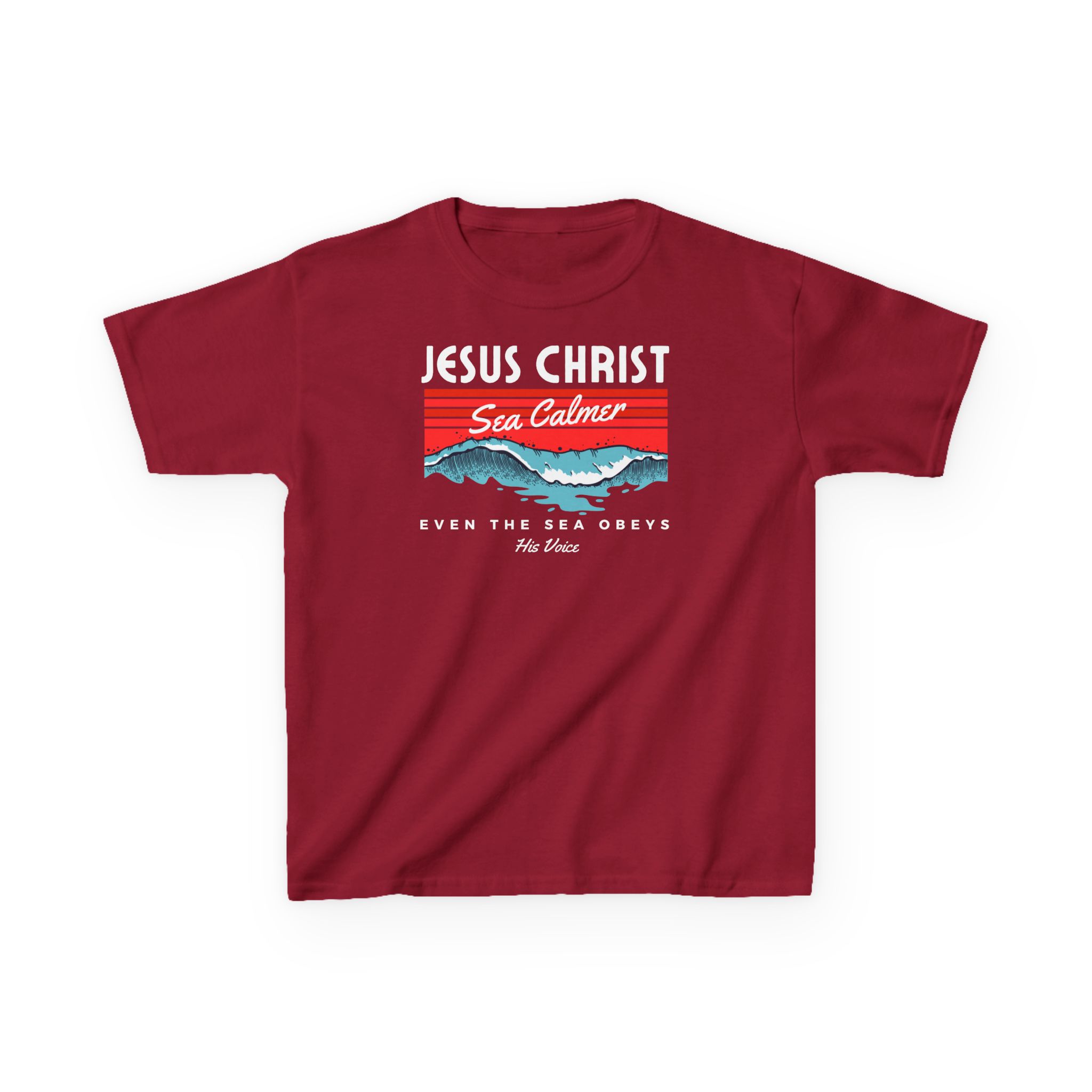 Jesus Christ Sea Calmer Kids Tee Kids Christian Apparel & Accessories Jesus Christ Sea Calmer Kids Tee - Image 37