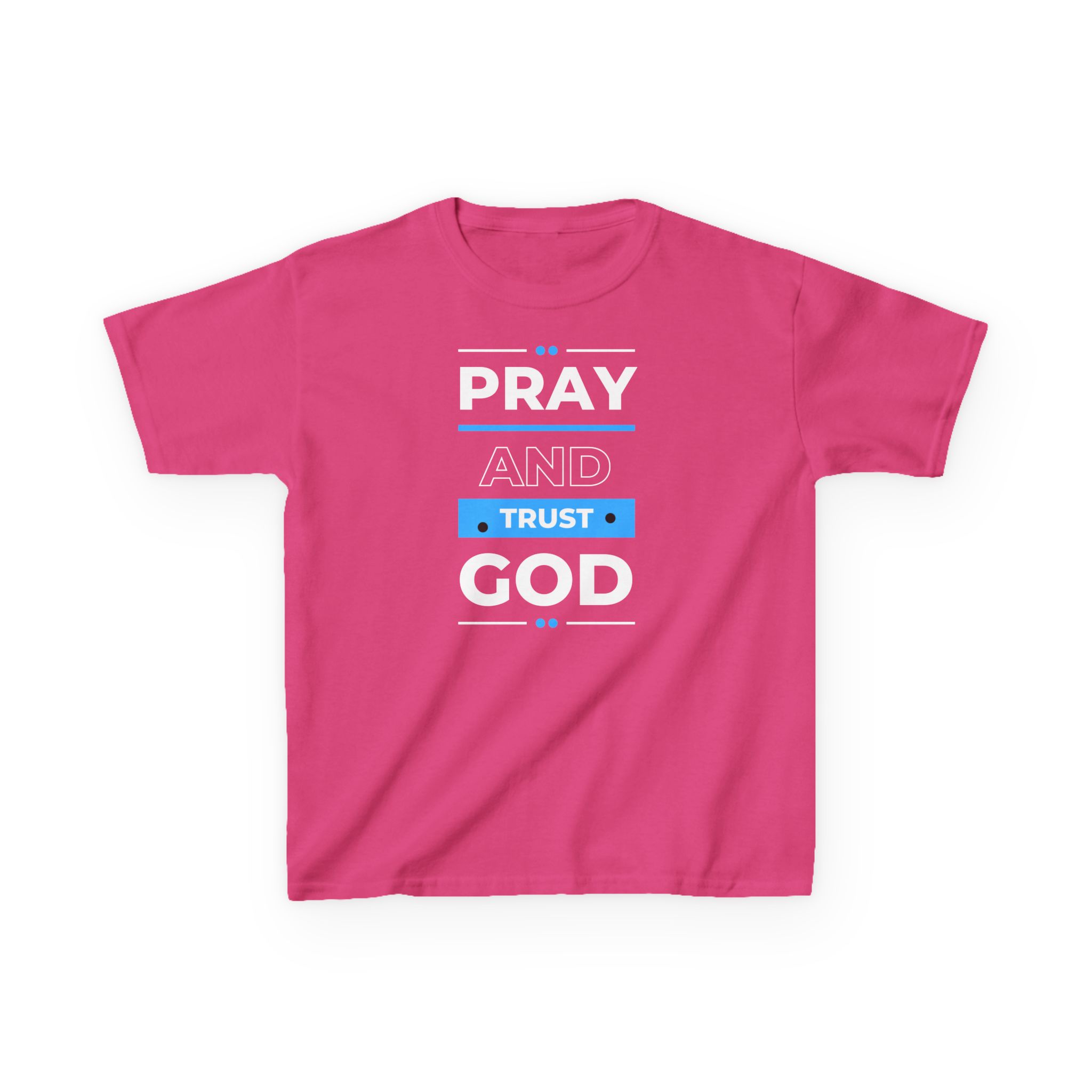 Pray and Trust God Kids Tee Kids Christian Apparel & Accessories Pray and Trust God Kids Tee - Image 29