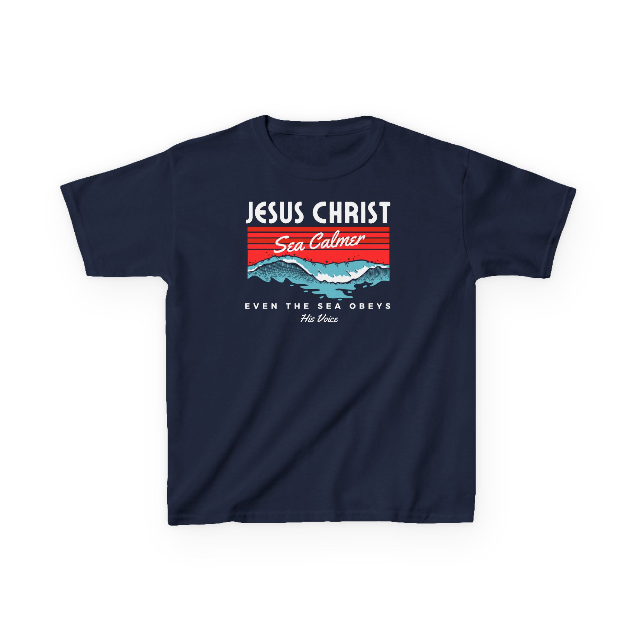 Jesus Christ Sea Calmer Kids Tee Kids Christian Apparel & Accessories Jesus Christ Sea Calmer Kids Tee - Image 29
