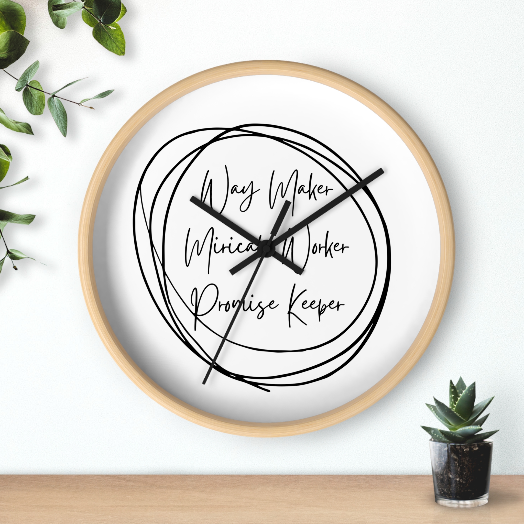 Way Maker Wall Clock Home & Living Christian Apparel & Accessories Way Maker Wall Clock - Image 3