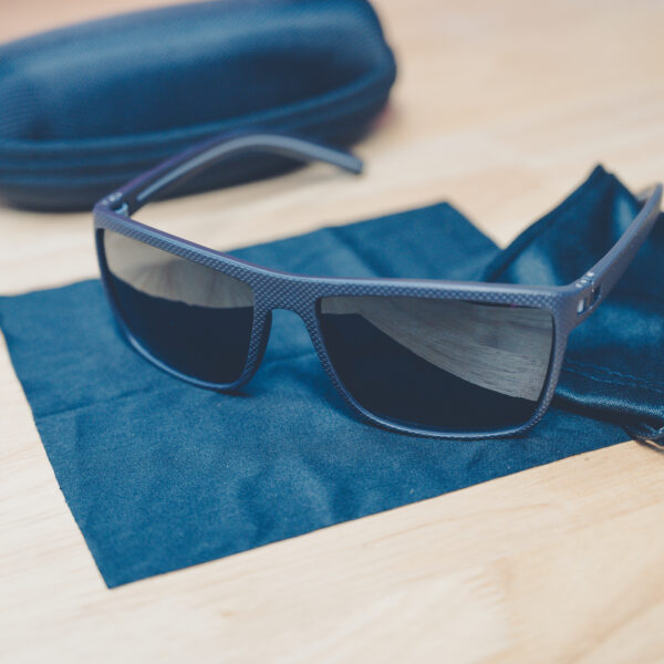 Cross Vision Sunglasses with black frames and black lenses, faith-based accessory