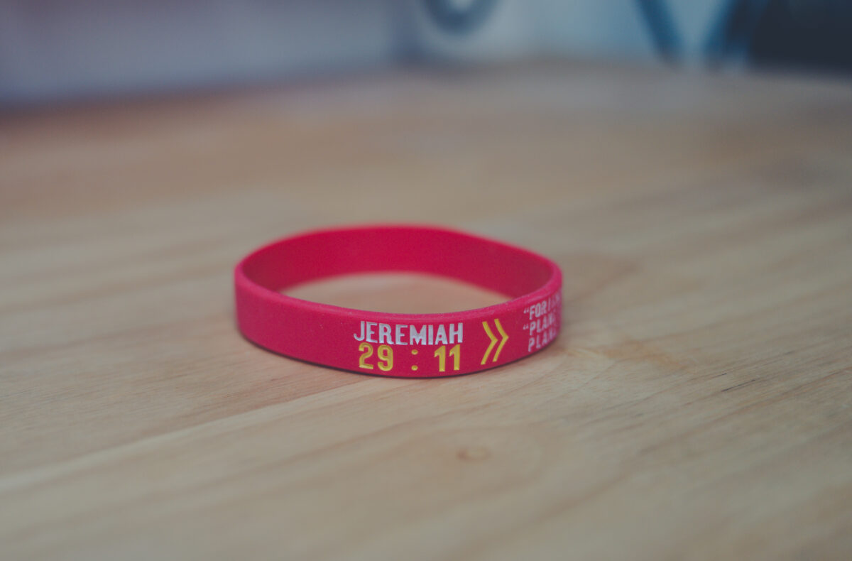 Jeremiah 29:11 Silicone Bracelet with “Plans to give you hope” design