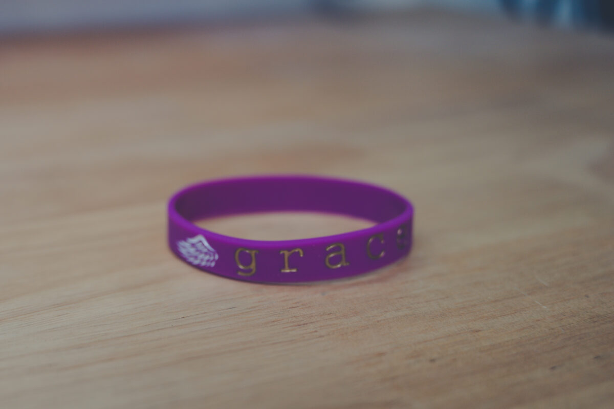 Grace Silicone Bracelet with 2 Corinthians 1:2 “Grace and peace from God our Father”
