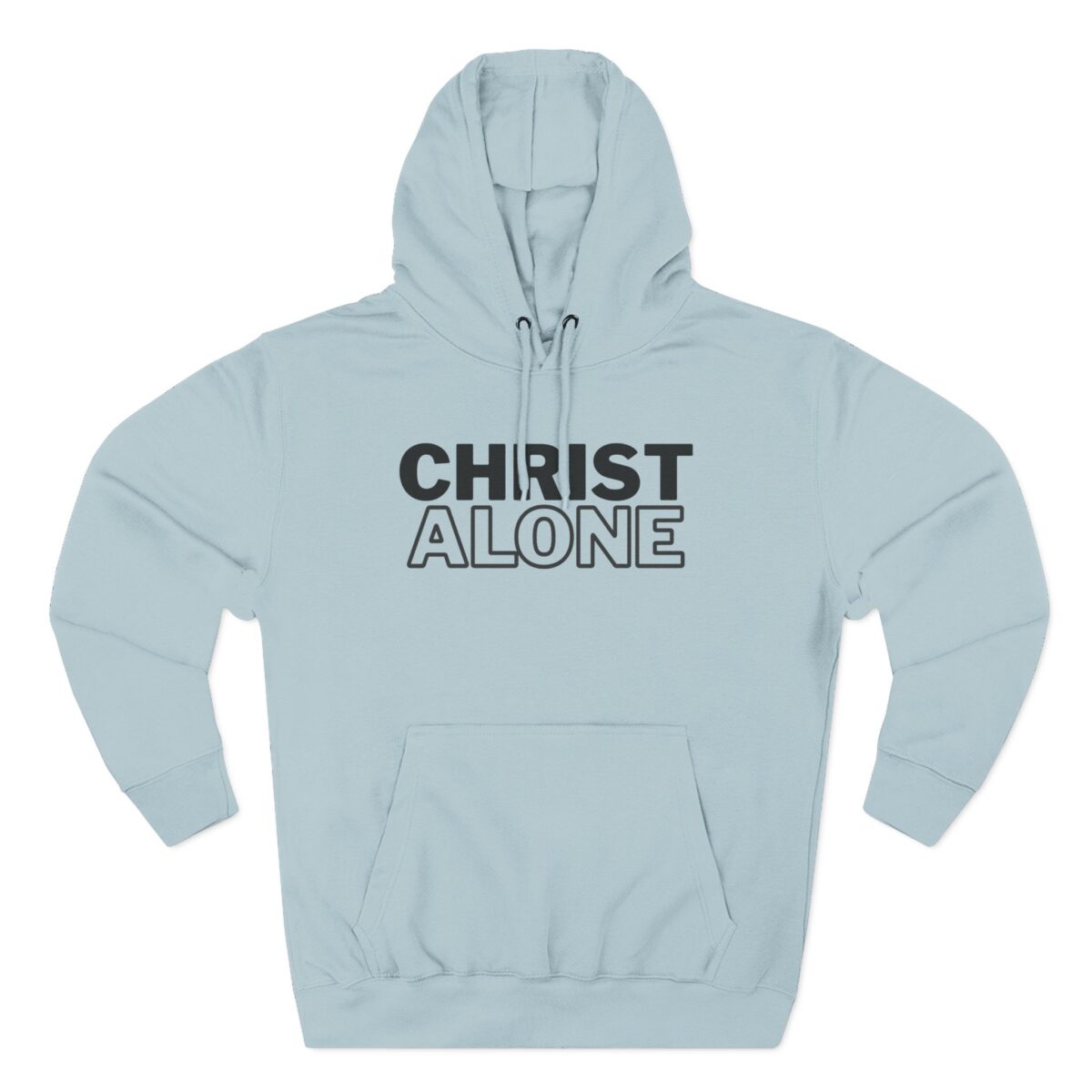Christ Alone Hoodie with clean Christian design