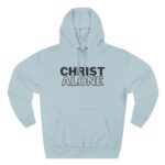 Christ Alone Hoodie with clean Christian design