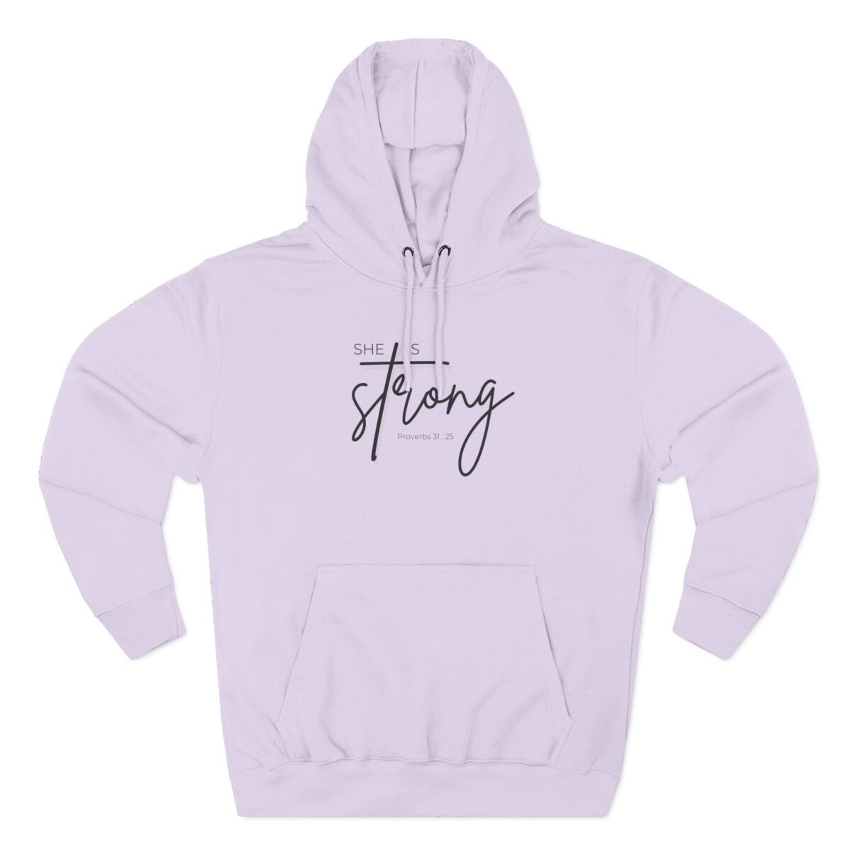 She Is Strong Hoodie for women with bold Christian message