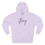 She Is Strong Hoodie for women with bold Christian message