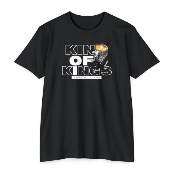 King of Kings Tee with Christian lion design symbolizing Christ’s victory over sin