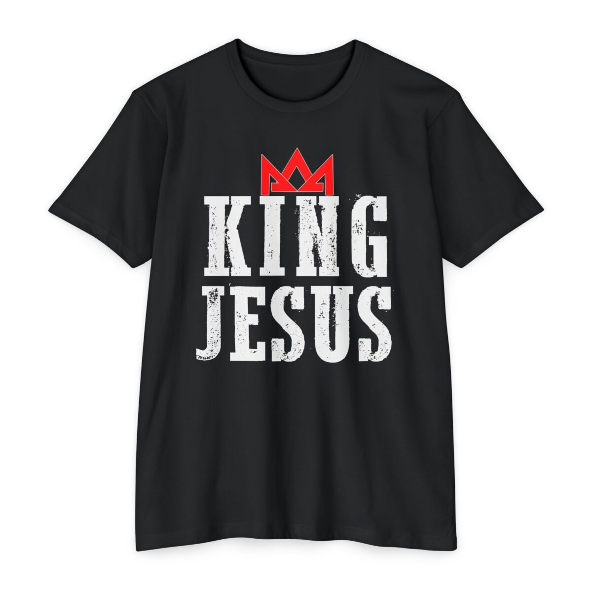 King Jesus Tee featuring a bold Christian design proclaiming Jesus Christ as King