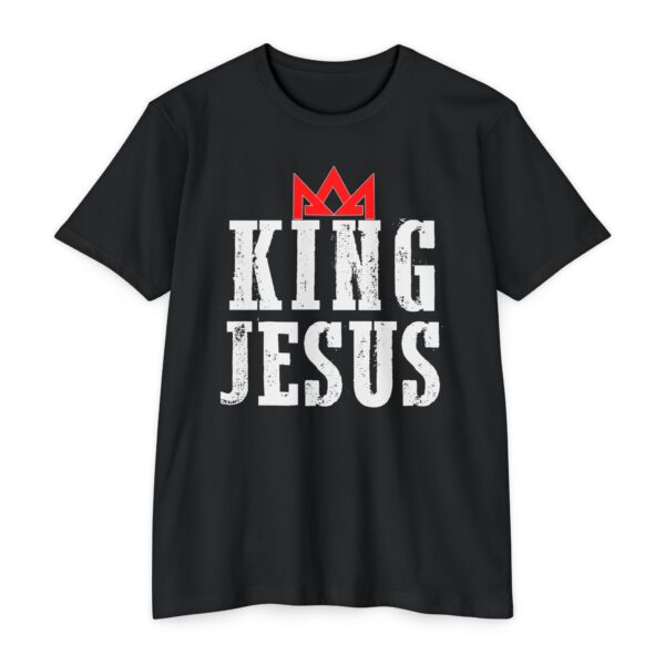 King Jesus Tee featuring a bold Christian design proclaiming Jesus Christ as King
