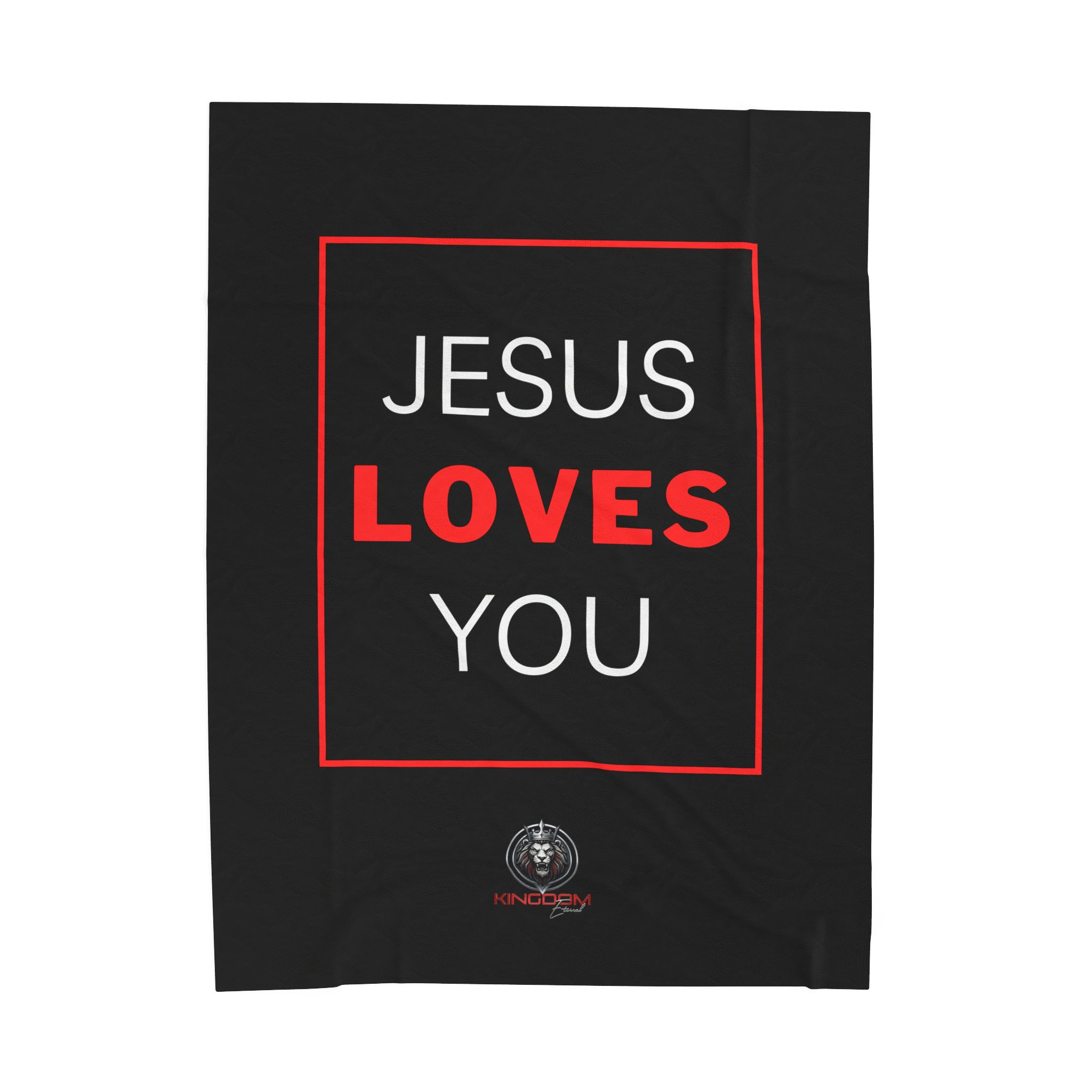 Jesus Loves You Plush Blanket Home & Living Christian Apparel & Accessories Jesus Loves You Plush Blanket
