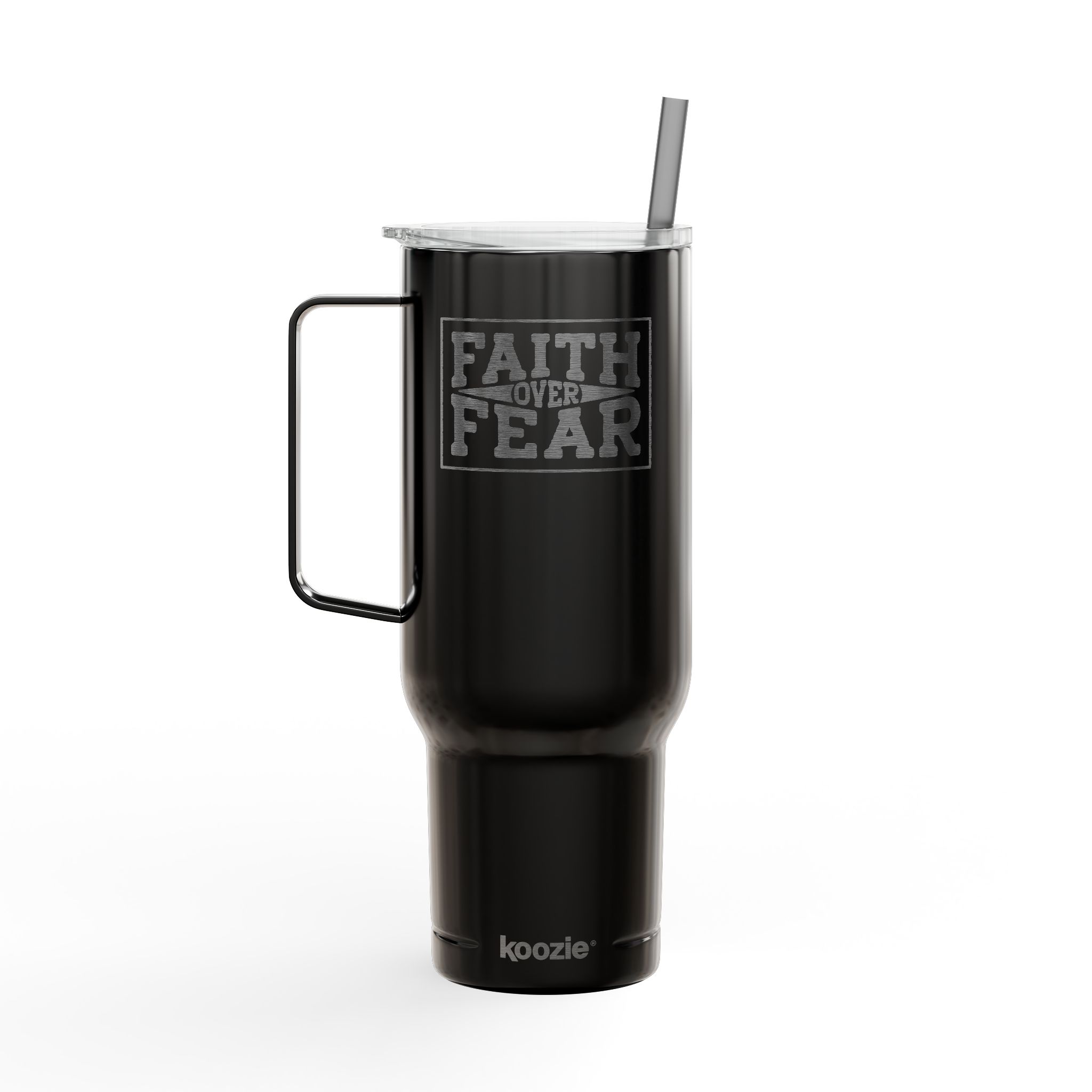 Faith Over Fear – Insulated Tumbler with Lid, 40oz Drinkwear Christian Apparel & Accessories Faith Over Fear - Insulated Tumbler with Lid, 40oz - Image 4