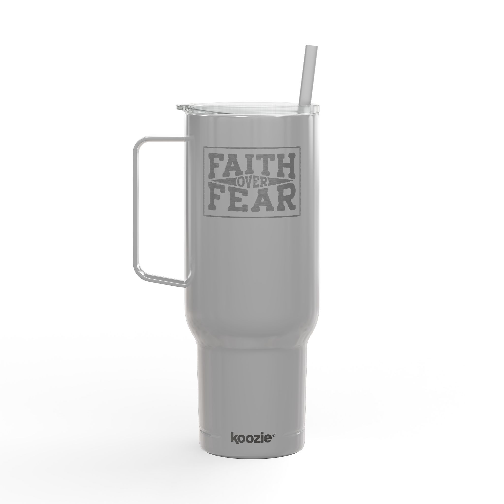 Faith Over Fear – Insulated Tumbler with Lid, 40oz Drinkwear Christian Apparel & Accessories Faith Over Fear - Insulated Tumbler with Lid, 40oz - Image 6